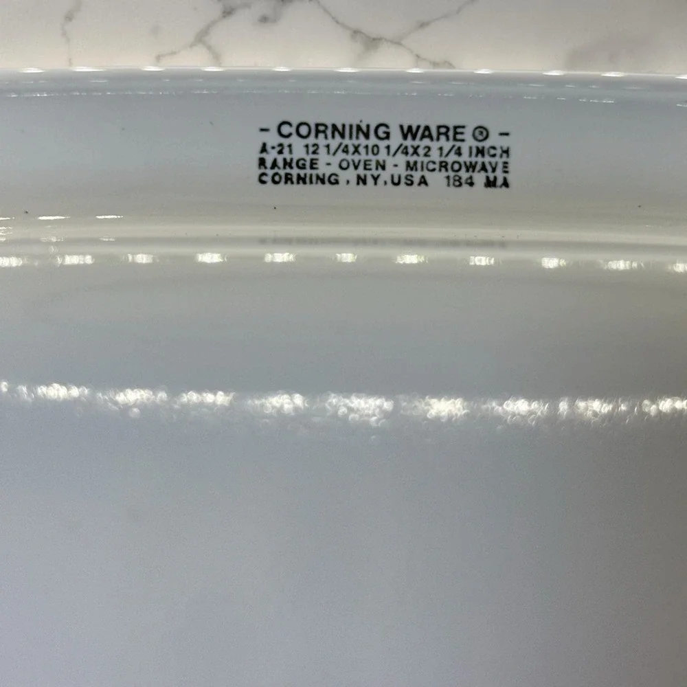 VTG 80s Corning Ware A-21 Blue Cornflower Roaster Baking Dish NOS USA Never Used